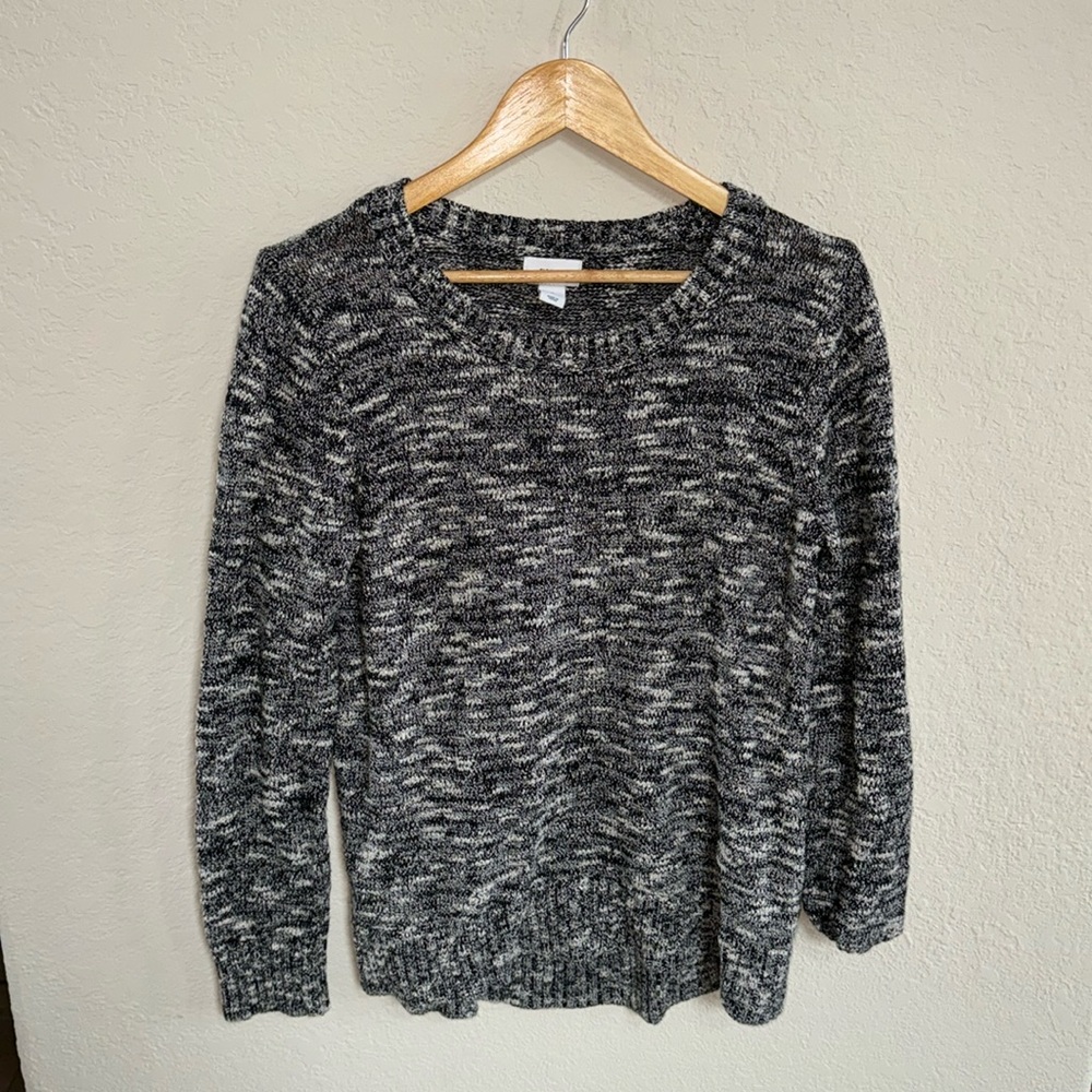 Marbled Black and White Crewneck sweater